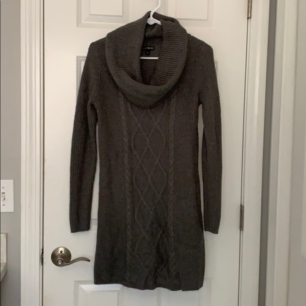 Express Grey Sweater Dress